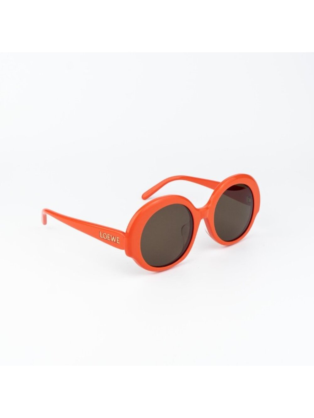 Loewe Women Sunglasses Orange Brown Round LW40135F 42E NEW AUTHENTIC